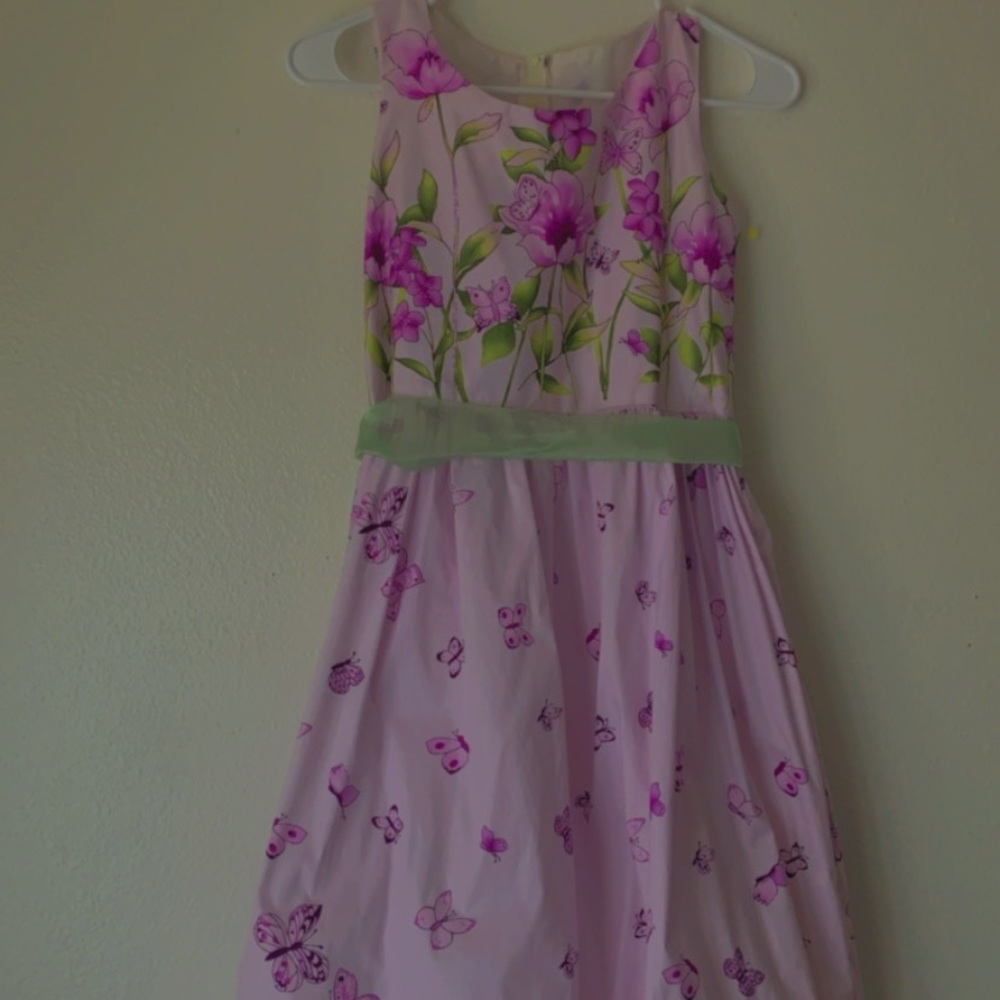 Purple Spring/Summer ZipUp Dress for Youth Girl